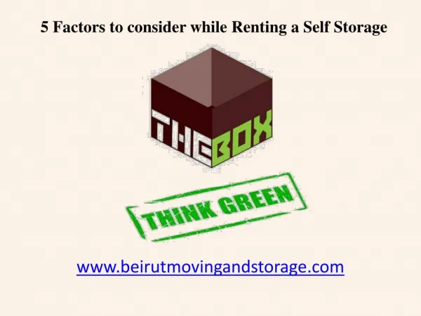 5 Factors while Renting a Self Storage in Beirut, Lebanon
