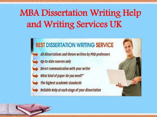 MBA Dissertation Writing Help and Writing Services UK