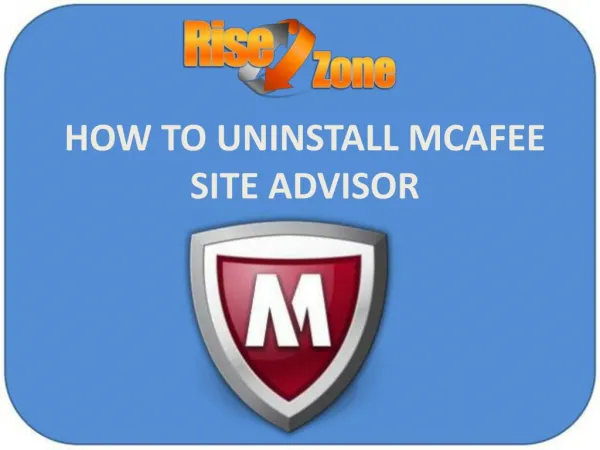 How to Uninstall McAfee Site Advisor