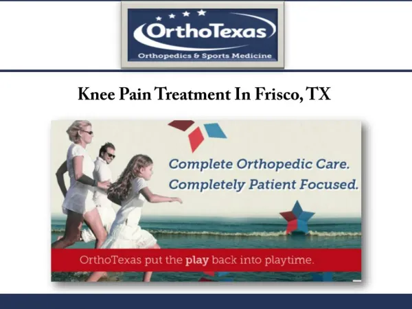 Knee Pain Treatment In Frisco, TX