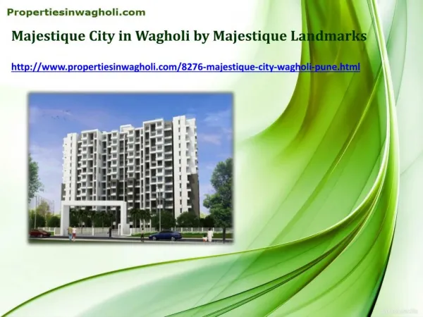 Book Flats in Majestique City in Wagholi