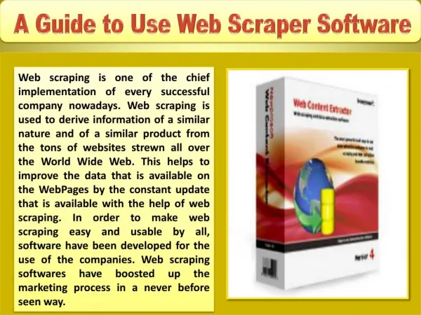 A Guide to Use Web Scraper Software