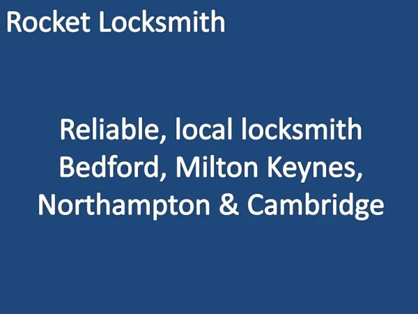 Milton Keynes Bedford Rocket Locksmith