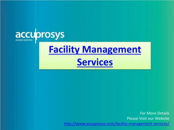 Facility Management Services - Accuprosys
