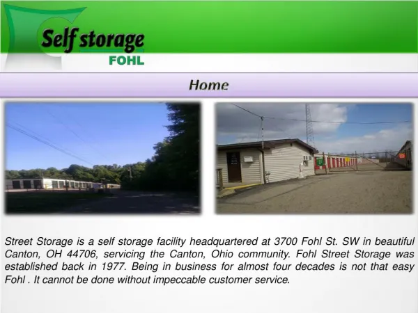 Self Storage Canton,Ohio-Fohl
