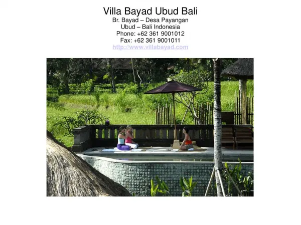 Yoga in Ubud Bali