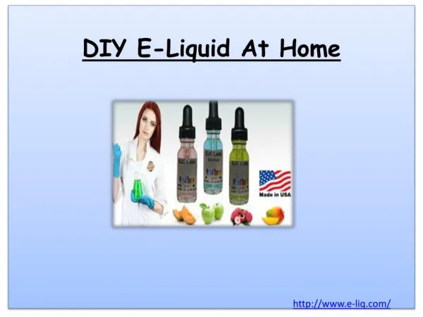 DIY E-Liquid At Home