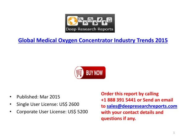 Global Medical Oxygen Concentrator Industry Trends