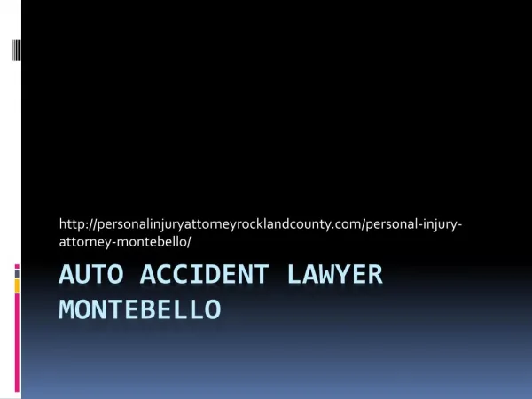 AUTO ACCIDENT LAWYER Montebello