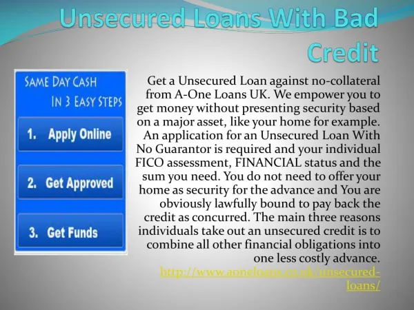 Unsecured Unemployed Loans Sameday Transferred