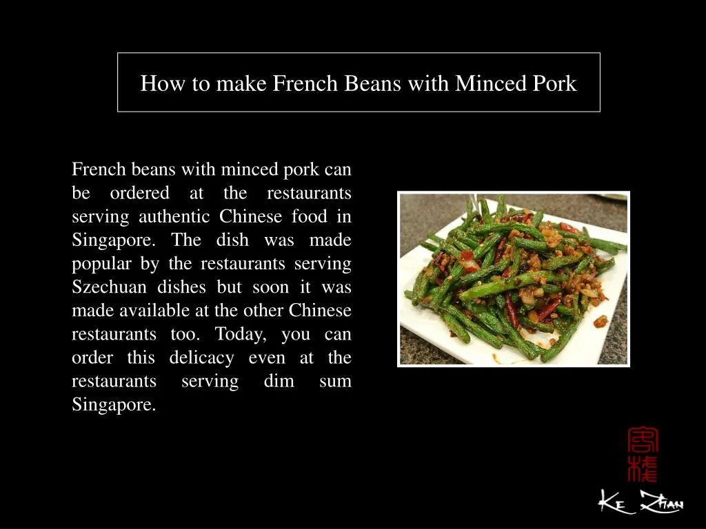 how to make french beans with minced pork