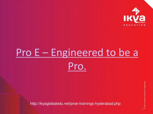 Pro E training in Hyderabad - Ikyaglobaledu