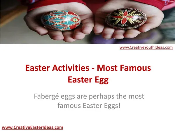 Easter Activities - Most Famous Easter Egg