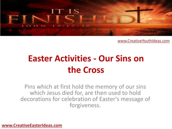 Easter Activities - Our Sins on the Cross