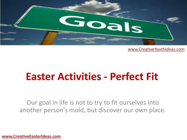 Easter Activities - Perfect Fit