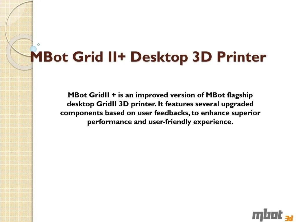 mbot grid ii desktop 3d printer