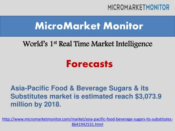 Asia-Pacific Food & Beverage Sugars & its Substitutes market