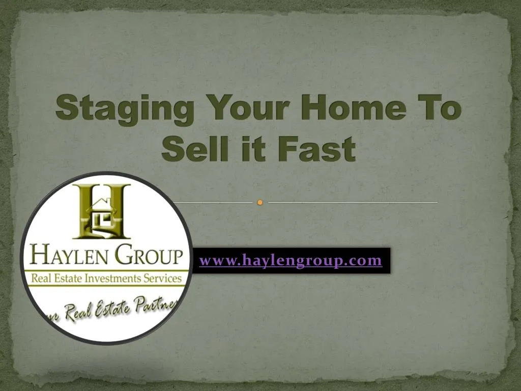 staging your home to sell it fast