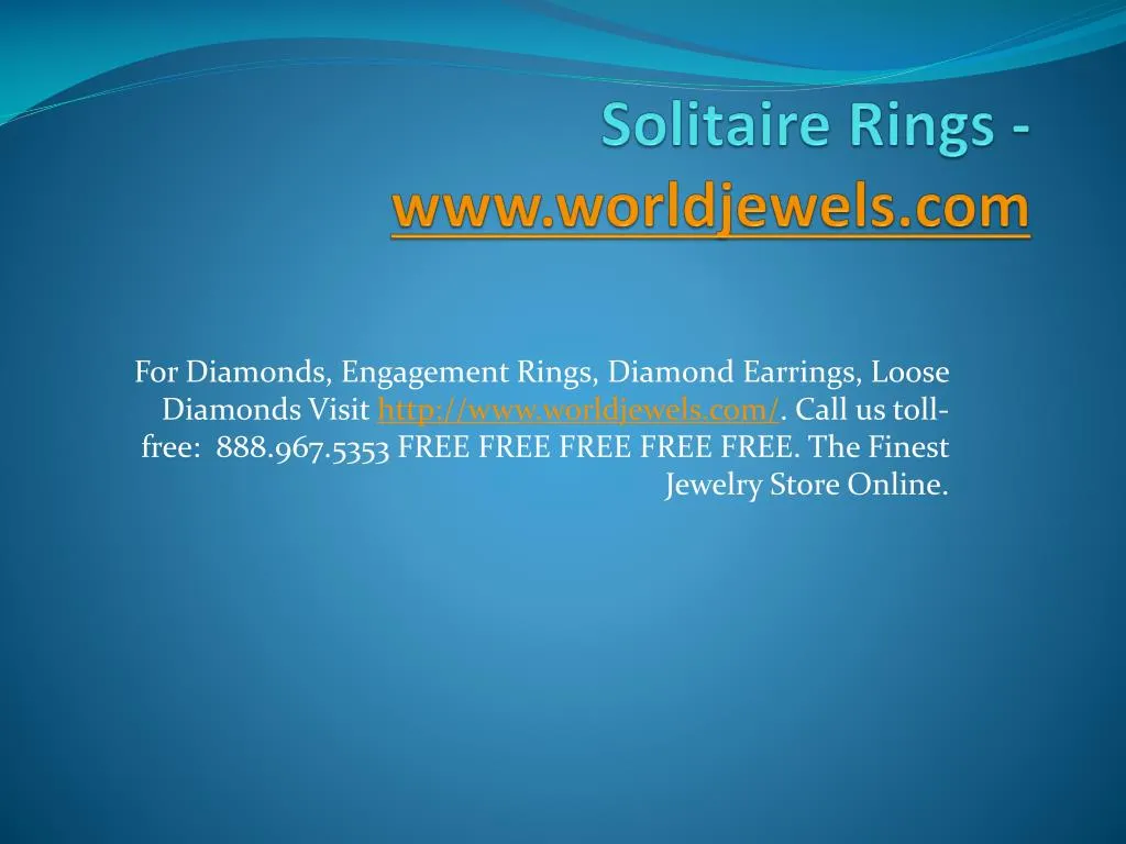 solitaire rings www worldjewels com