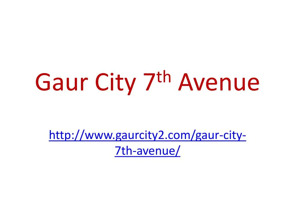gaur city 7 th avenue