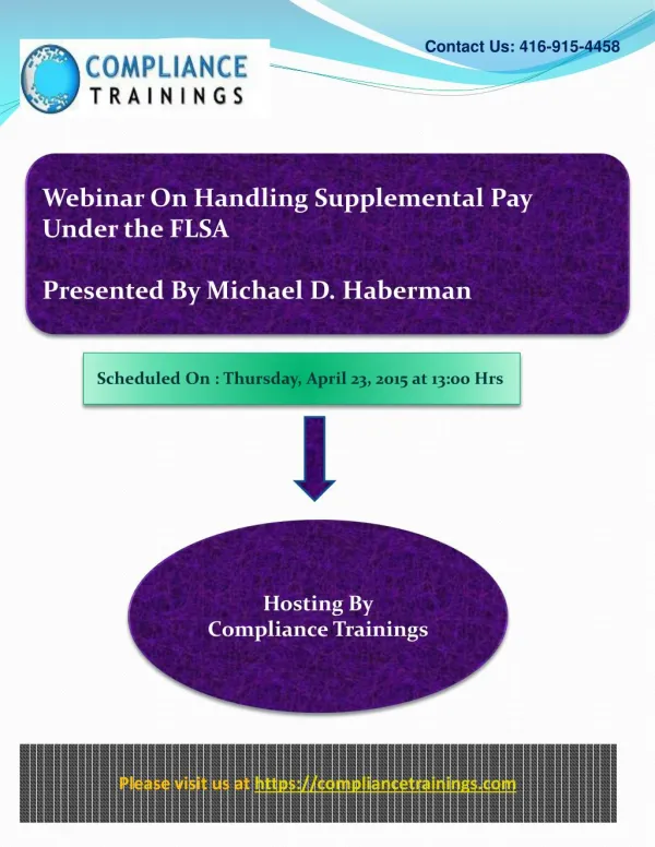 Webinar On Handling Supplemental Pay Under the FLSA