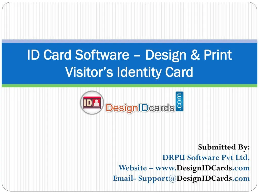 id card software design print visitor s identity card