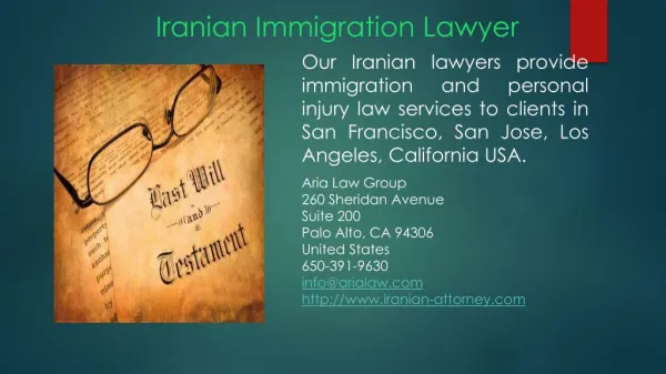 Iranian Immigration lawyer in California USA