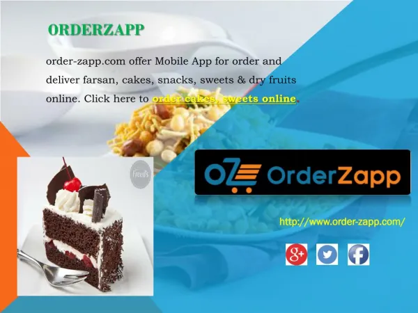 Order-zapp Order Cakes-Sweets Online