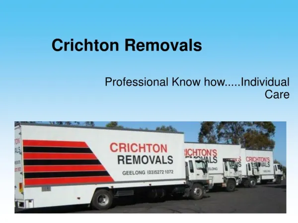 CrichtonRemovals - Efficient and professional commercial mov