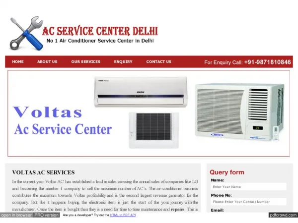 Voltas AC Repair and Installation