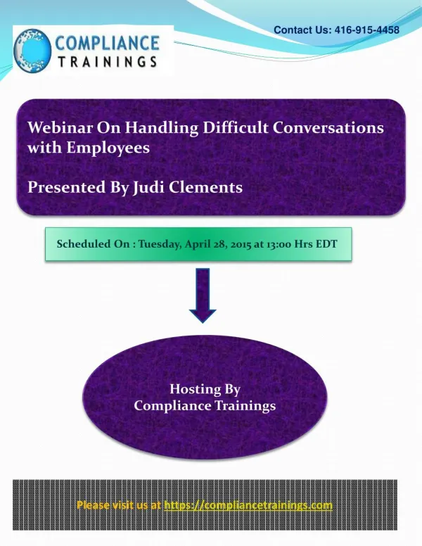 Webinar On Handling Difficult Conversations with Employees