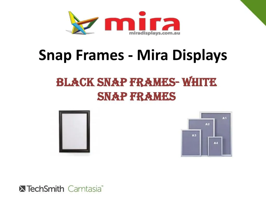 snap frames mira displays