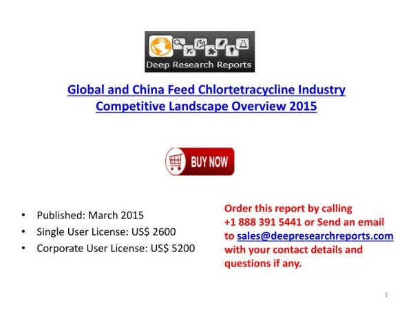 2015 Global and China Feed Chlortetracycline Market Developm