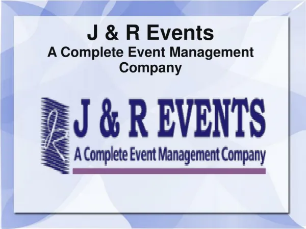 Event Management Company in Pune: J & R Events