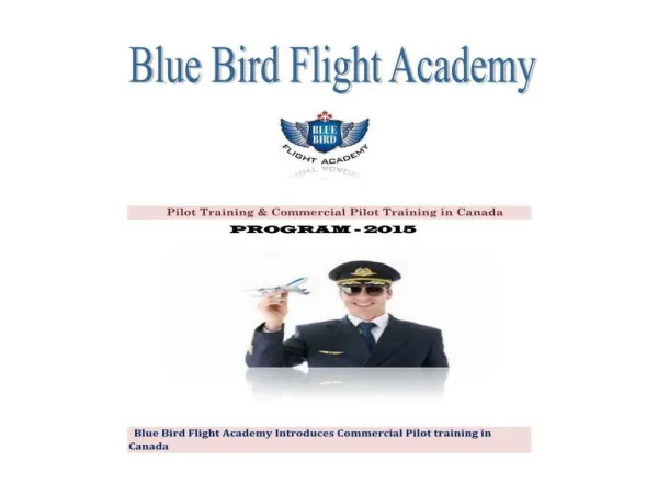 Pilot Training & Commercial pilot Training in Canada - BBFA