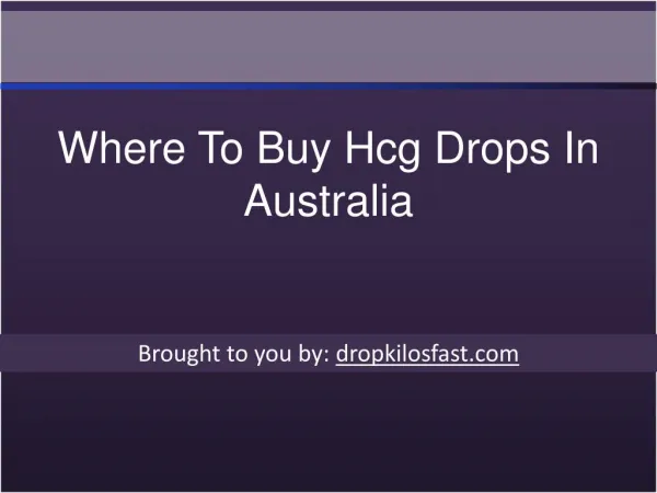 Where To Buy Hcg Drops In Australia