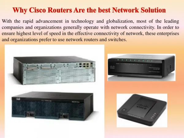 Why Cisco Routers Are the best Network Solution