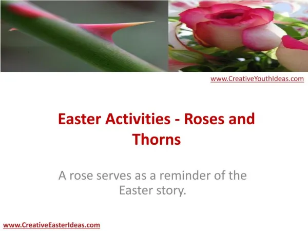 Easter Activities - Roses and Thorns