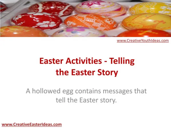 Easter Activities - Telling the Easter Story