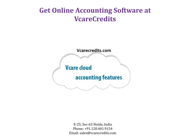 Get Online Accounting Software at Vcare Credits