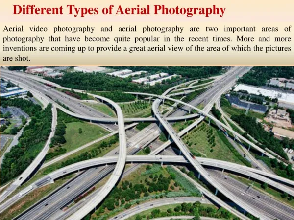 Different Types of Aerial Photography