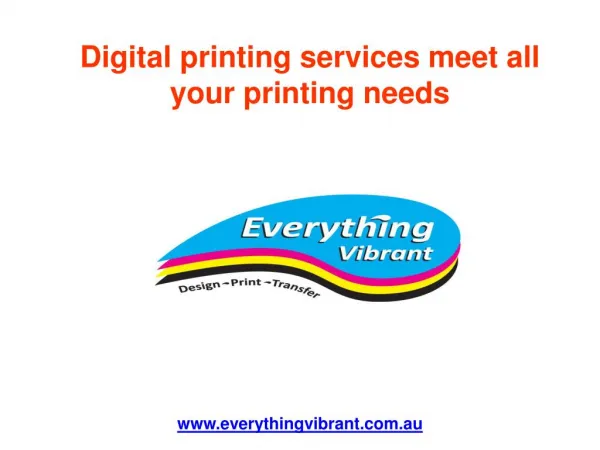 Digital printing services meet all your printing needs