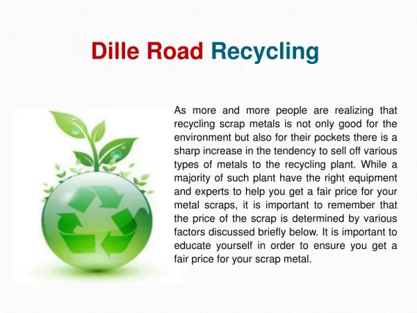 Dille Road Scrap Metal Recycling Ohio
