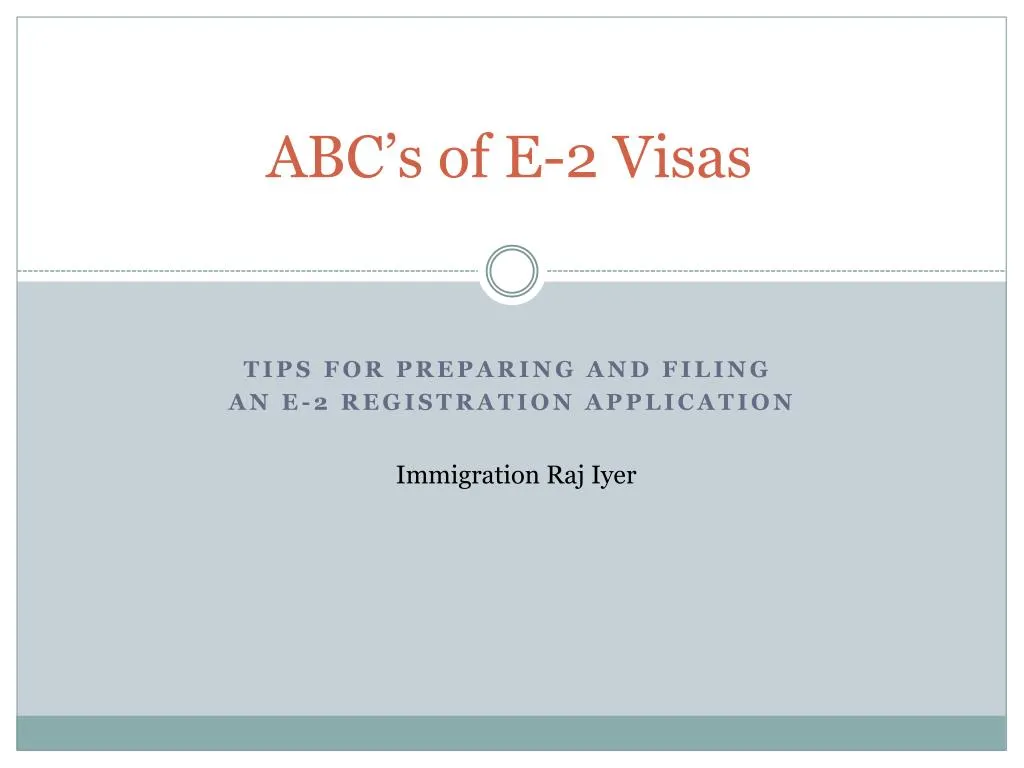 abc s of e 2 visas