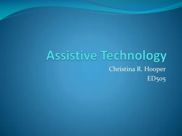 Assistive Technology