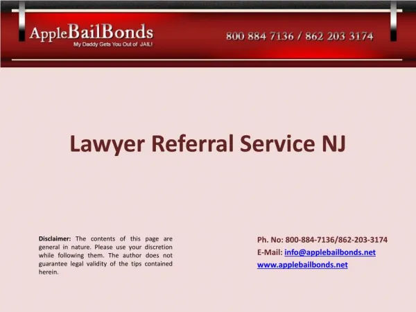 Lawyer Referral Service NJ