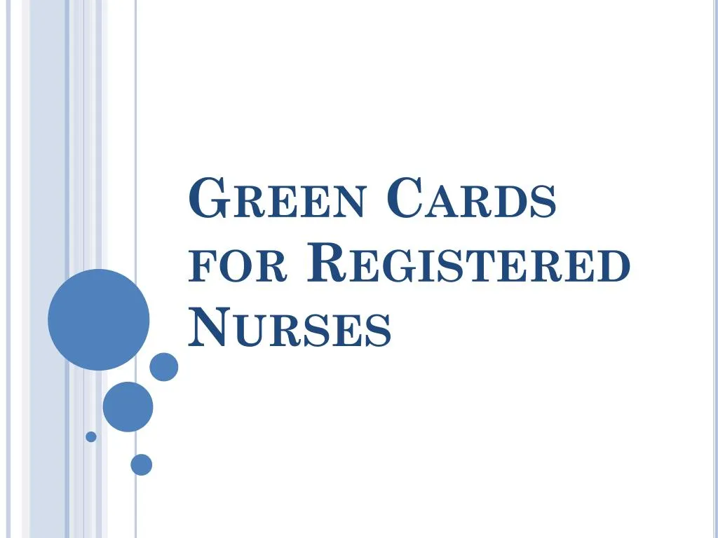 green cards for registered nurses