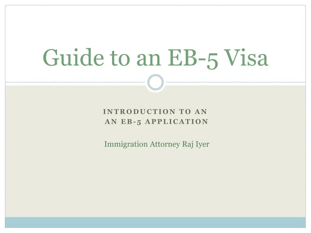 guide to an eb 5 visa