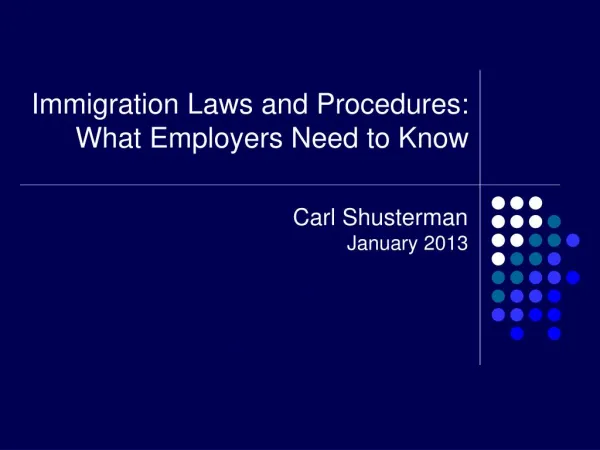 Immigration Laws and Procedures: What Employers Need to Know