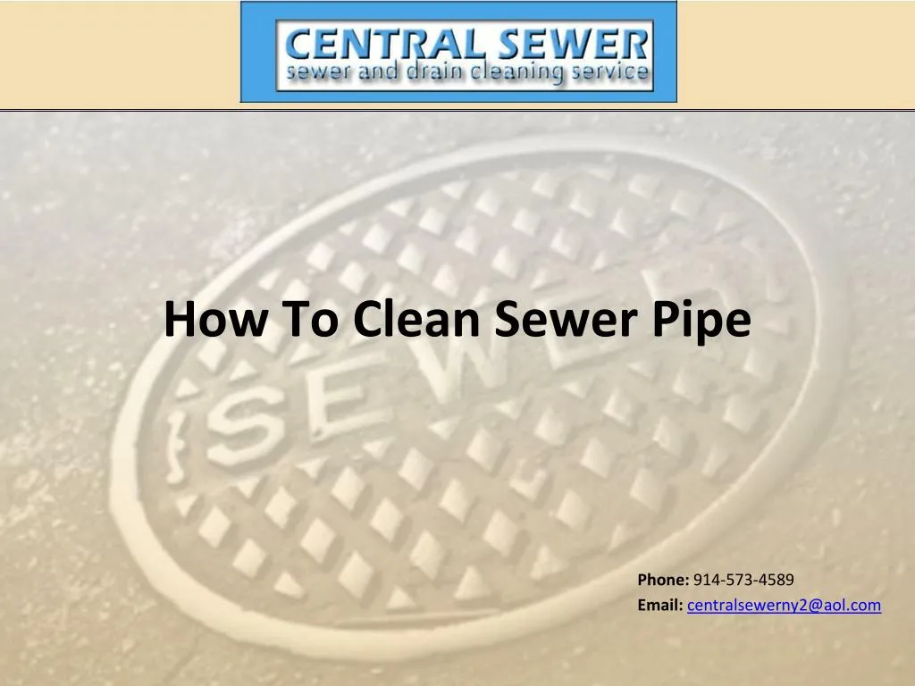 how to clean sewer pipe